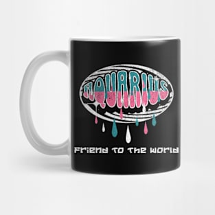 Aquarius Friend to the World Zodiac Sign Birthday Astrology Mug